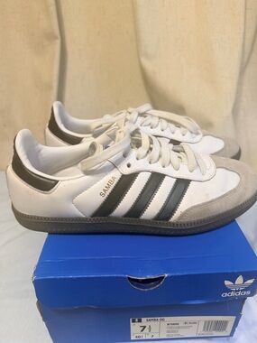 adidas Samba OG White & Gray Classic Sneakers